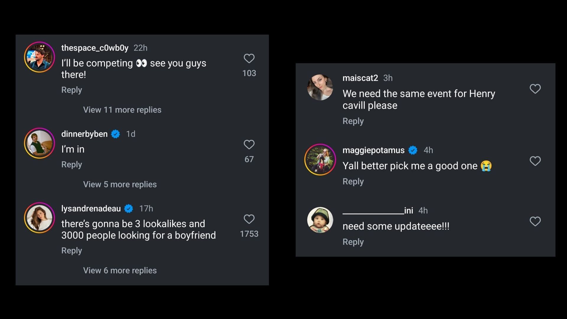 Online responses (Images via Instagram/pubity)